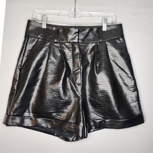 Topshop Black High Waist Shorts